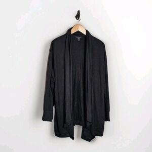 NWT ATHLETA Plus Cozy Soft Pranayama Wrap Black Cardigan 2X